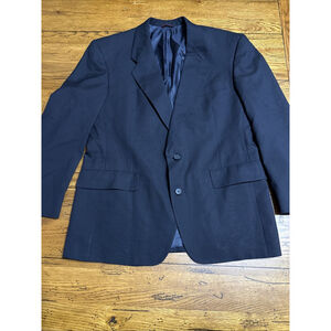 Graham & Gunn Ltd Medium Wool Gold Butttons Black Blazer Sport Coat F24